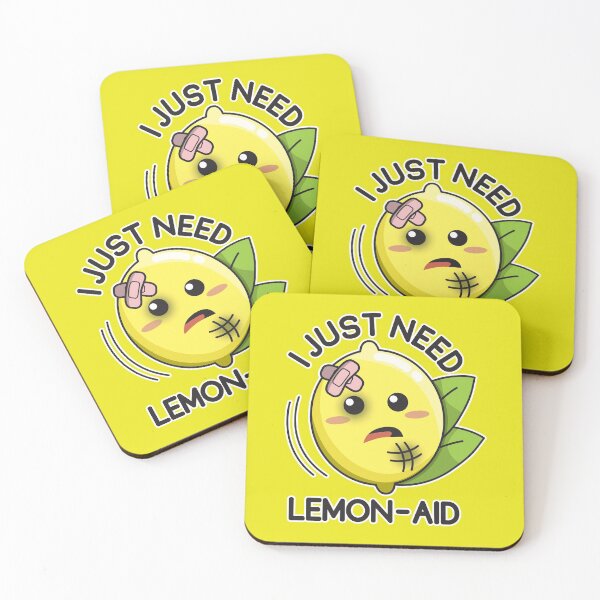 Item preview, Funny Cute Kawaii I Just Need Lemon-aid Graphic Text Design  designed and sold by NightGleam.