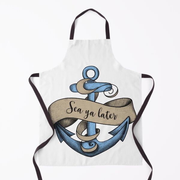 Item preview, Sea ya later anchor tattoo design designed and sold by Zela.