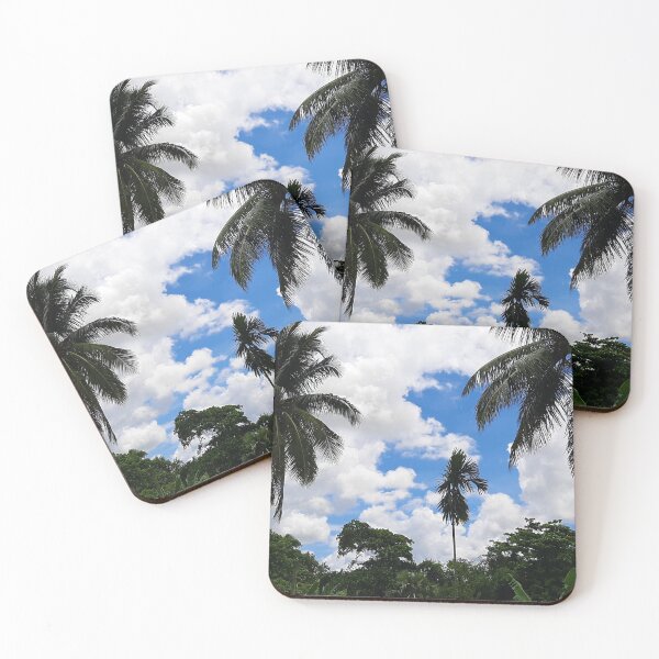 Item preview, countryside cloudy sky and coconut tree view designed and sold by vidyaroul.