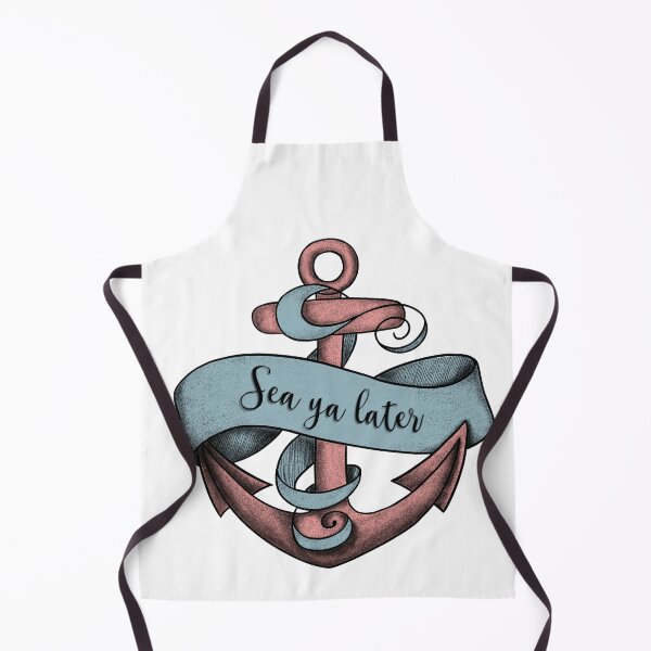 Item preview, Sea ya later anchor tattoo design designed and sold by Zela.