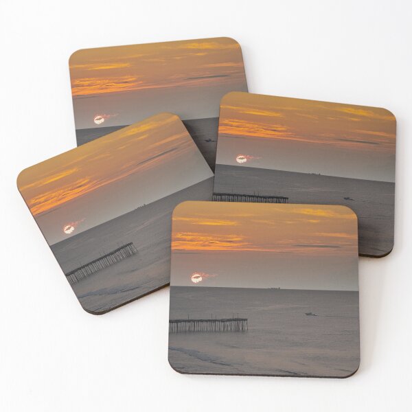 Item preview, Beach Fishing Pier at Sunrise designed and sold by ShorelineImages.
