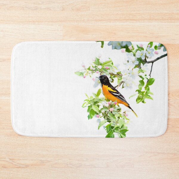 Item preview, Northern Orioles, shrubs, male animals, flowers, Black-naped Orioles (scientific name: Oriolus chinensis) are medium-sized finches. designed and sold by zenger2021.