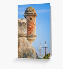 Spanish Fort and Galleon Greeting Card