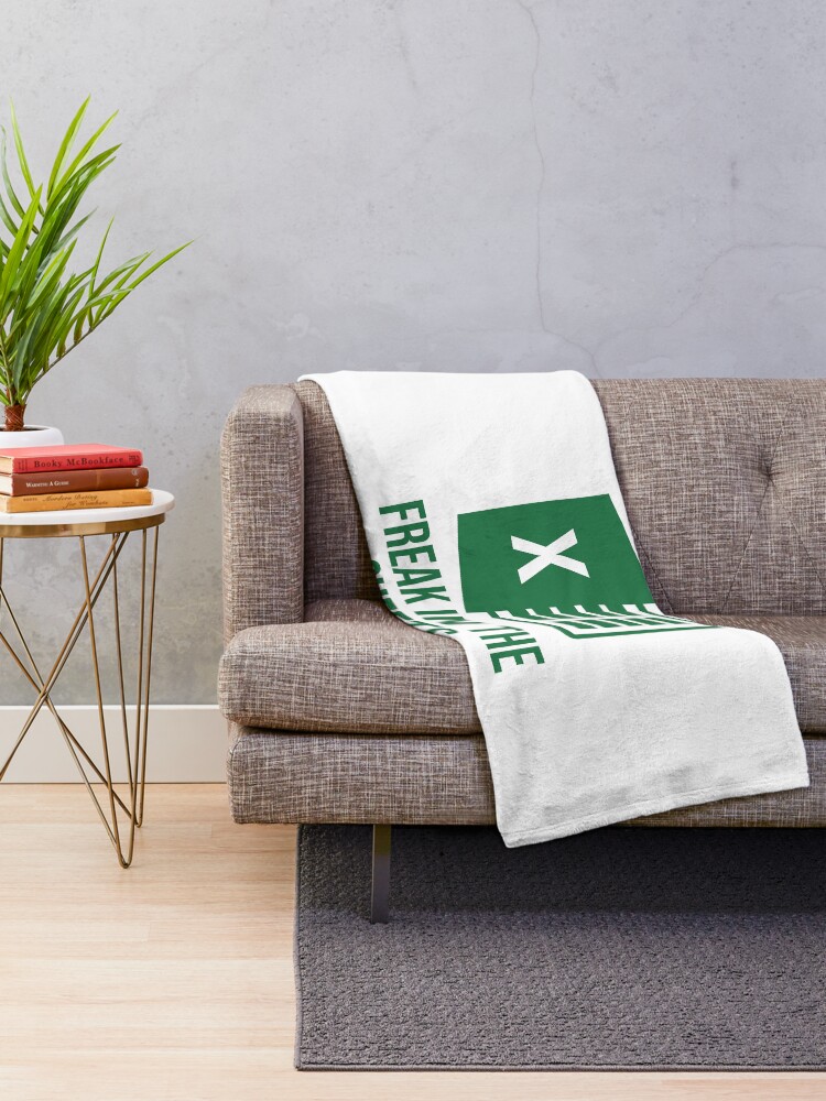 "Excel Freak in the Sheets Funny Excel Design" Throw Blanket for Sale