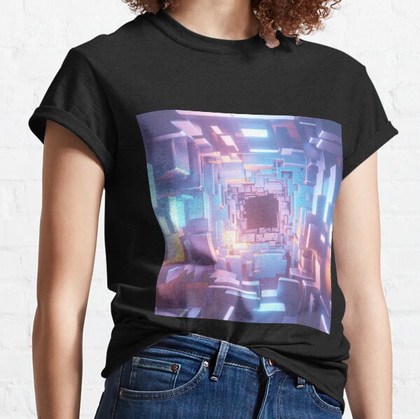 Surreale Räume in Blau Classic T-Shirt