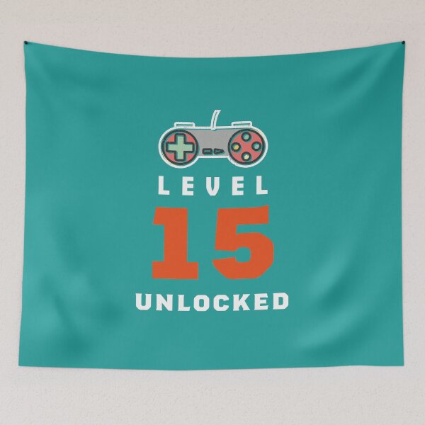 Item preview, Level 15 Unlocked Retro, Funny Video Gamer 15th Birthday Gift, 15 Years Old Vintage designed and sold by Boom-llqb.