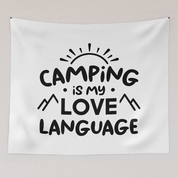 Item preview, Camping Is My Love Language (Black) designed and sold by FilipeFerreira.