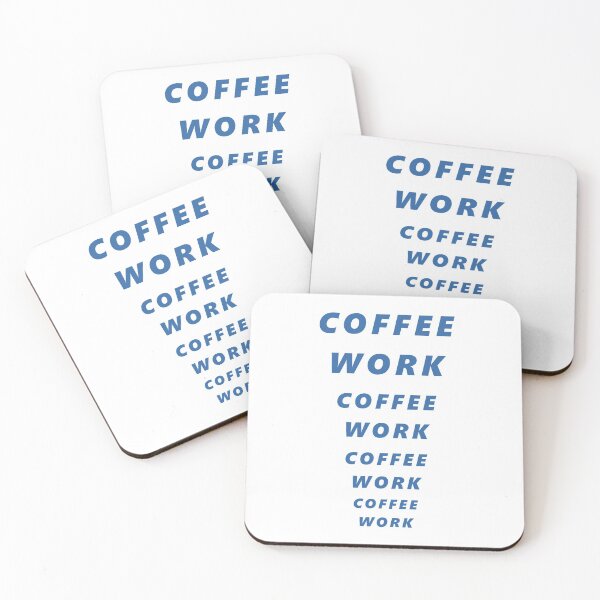 Item preview, Coffee Work for Coffee Lover Workaholic Blue Text designed and sold by kmcs.
