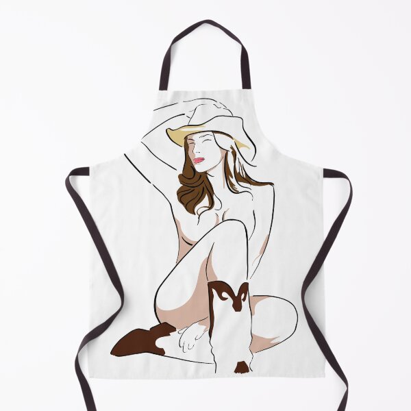 Item preview, Dreaming of Cowgirl, minimalist abstract lineart nude female designed and sold by ZartyDesigns.
