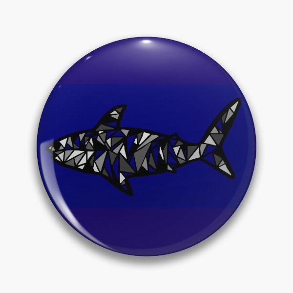 Item preview, Blue Colorblock Shark designed and sold by Nikki Wainwright.