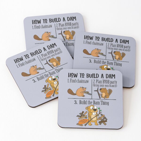 Item preview, Funny How to Build a Dam Beaver Cartoon designed and sold by Nature's Fancy.
