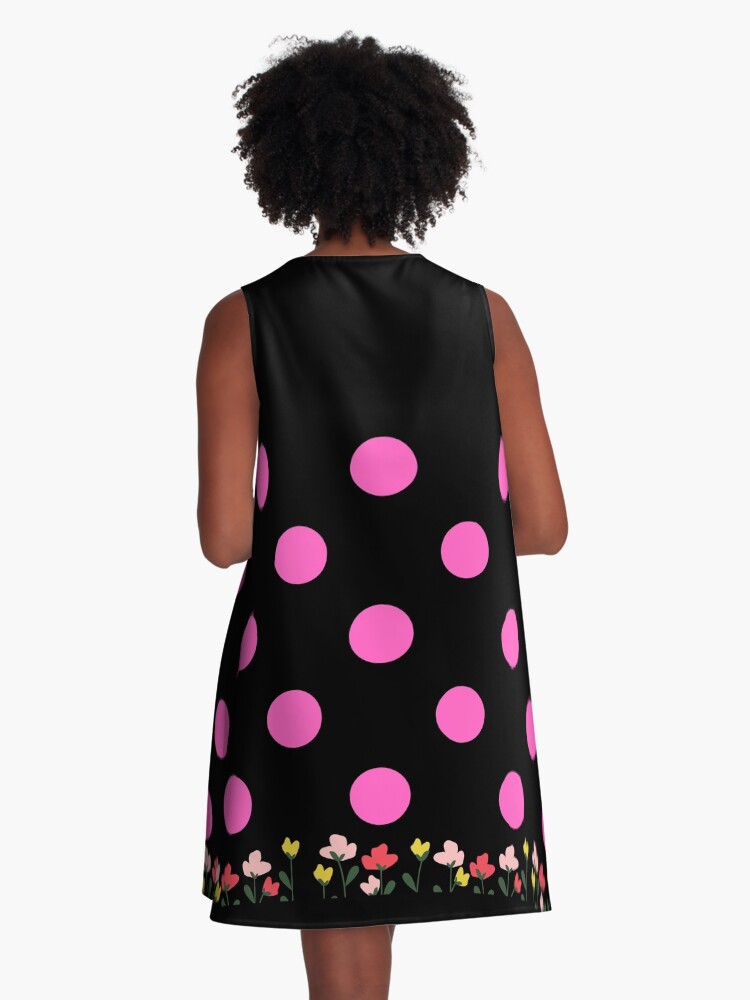 Thumbnail 3 of 4, A-Line Dress, TW2US Summer Pink Polka Dot Floral designed and sold by tw2us.