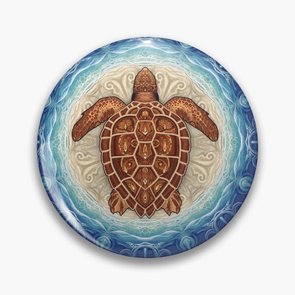 Item preview, Loggerhead Sea Turtle Mandala designed and sold by PaleoPanthera.