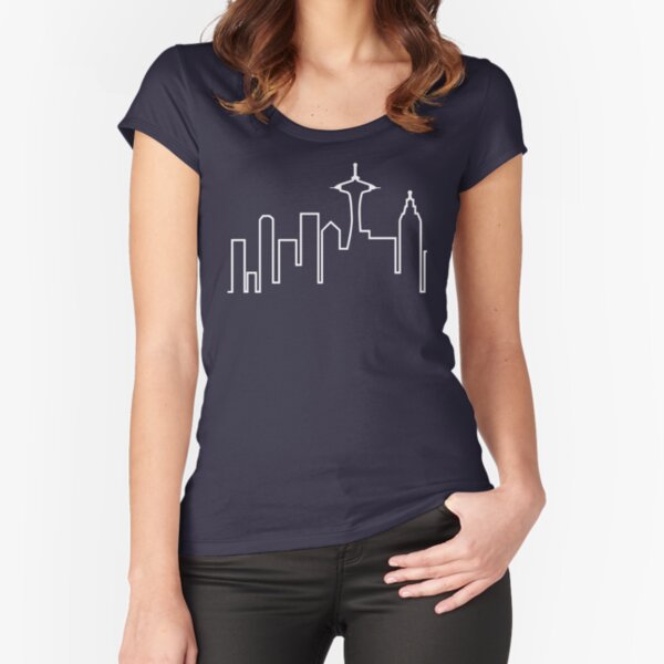 Seattle Skyline (Frasier) Fitted Scoop T-Shirt