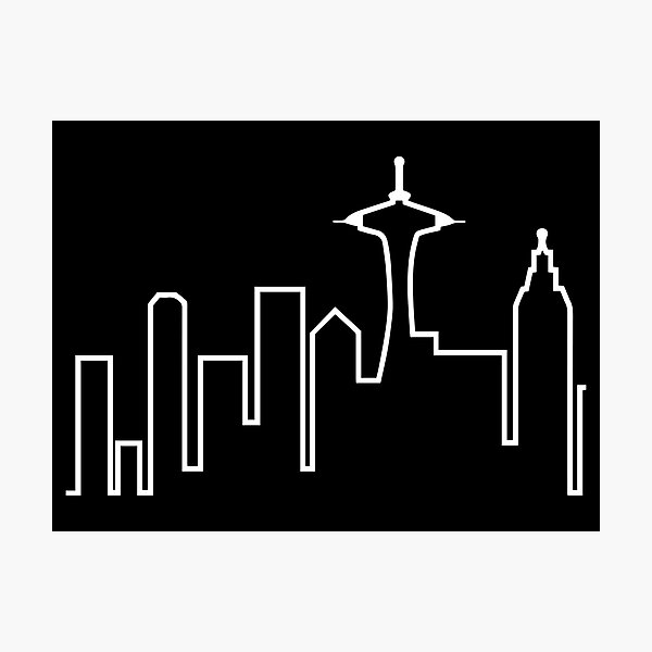 Seattle Skyline (Frasier) Photographic Print