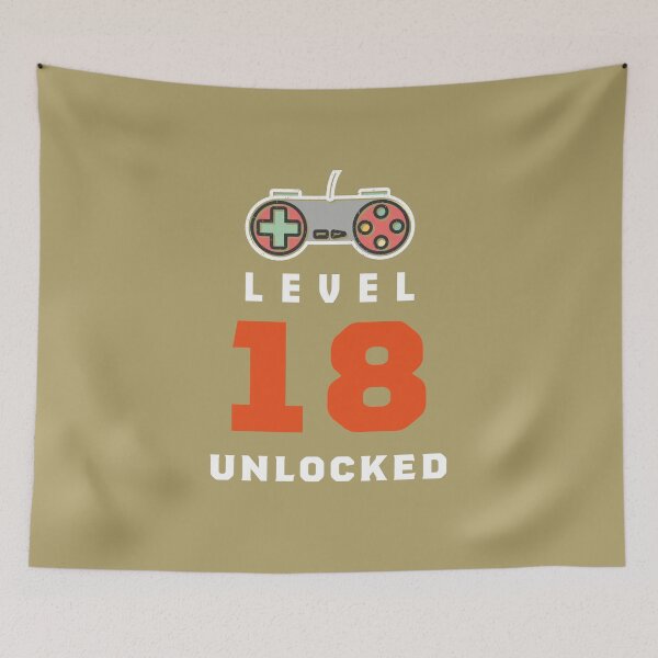 Item preview, Level 18 Unlocked Retro, Funny Video Gamer 18th Birthday Gift, 18 Years Old Vintage designed and sold by Boom-llqb.