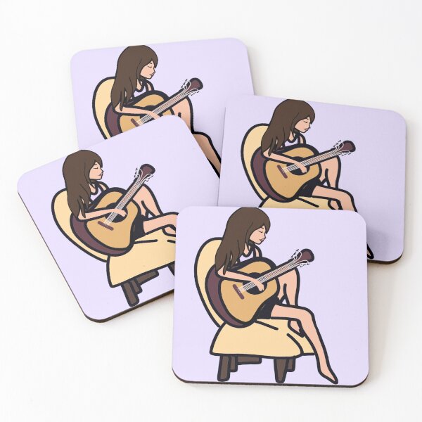 Item preview, Girl with acoustic guitar  designed and sold by Mermaidssparkle.
