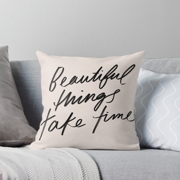 Item preview, Beautiful things take time - inspirational quote, hand-lettering simple lettering by Morgan Harper Nichols, MHN designed and sold by morgansgoods.