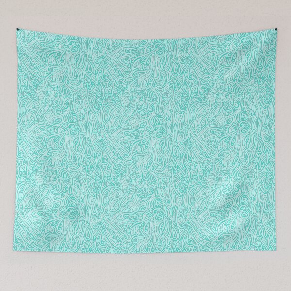 Item preview, Swirling Abstract Line Art in Shades of Blue designed and sold by MathenaArt.