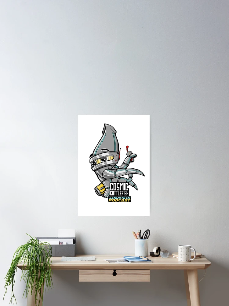 Thumbnail 2 of 3, Poster, Cosmic Cuttlefish  designed and sold by linuxtech.