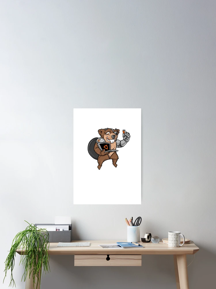 Thumbnail 2 of 3, Poster, Bionic Beaver designed and sold by linuxtech.
