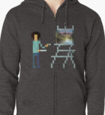 Pixel Ross Zipped Hoodie