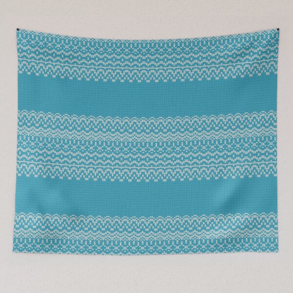 Item preview, Seamless knitting blue pattern. Winter ornament background.  designed and sold by illucesco.