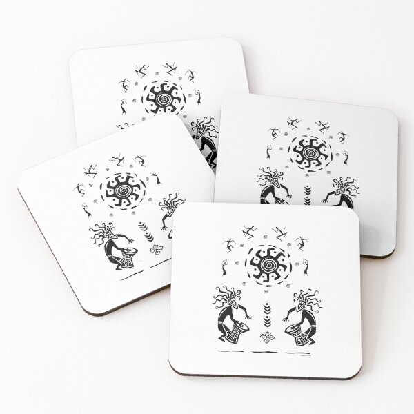 Item preview, Tribal Drummers on white designed and sold by Jeeklsdotcom.