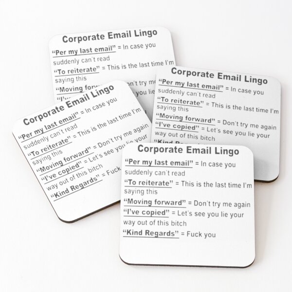 Item preview, Corporate email lingo shirt designed and sold by Karim Hasraoui.