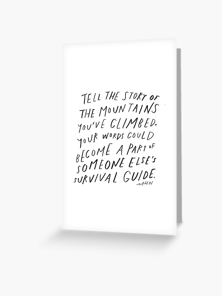 Thumbnail 1 of 2, Greeting Card, Your words could become a part of someone else's survival guide - original quote by Morgan Harper Nichols designed and sold by morgansgoods.