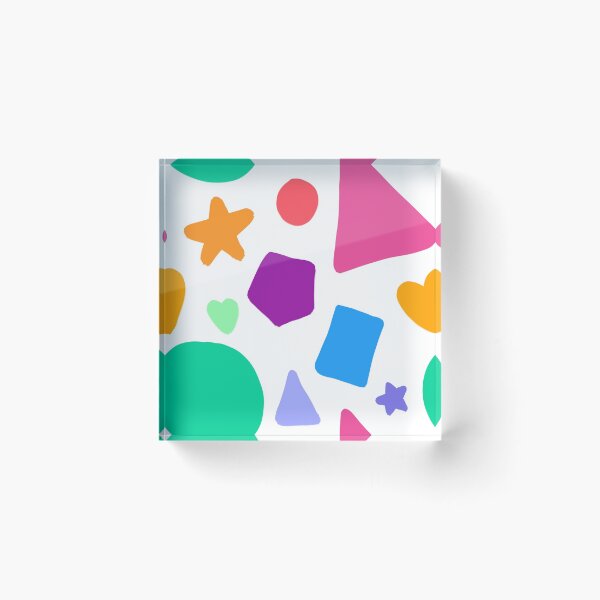 Item preview, Colourful Shapes Repeating Pattern designed and sold by believeluna.