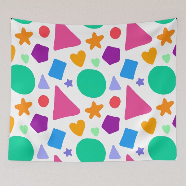 Item preview, Colourful Shapes Repeating Pattern designed and sold by believeluna.