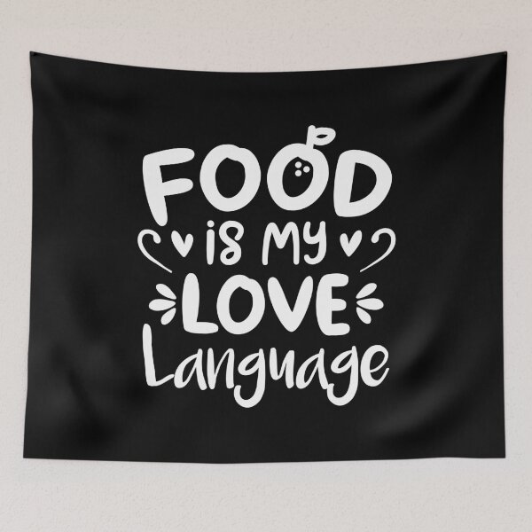 Item preview, La comida es mi lenguaje del amor (Black BG) designed and sold by FilipeFerreira.
