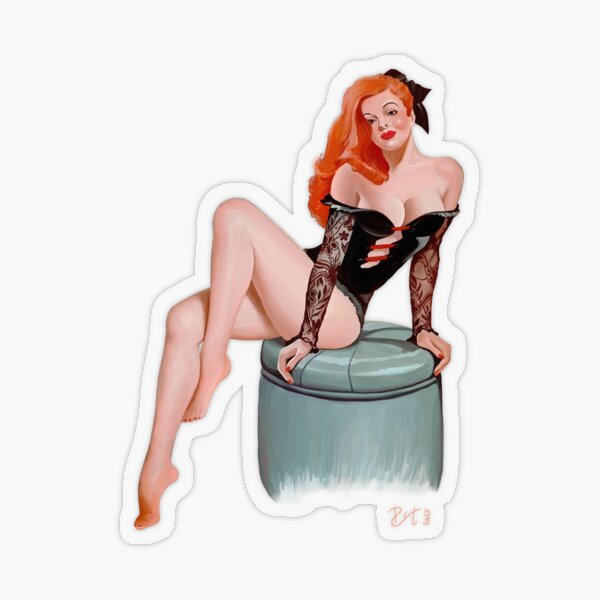 Sexy Girl,Naked Girls,Naked Women,Nude Stickers,hot Girl,Naked Women  Sticker,Naked Pinup,Uncensored Stickers,E523 (3x3, Transparent)