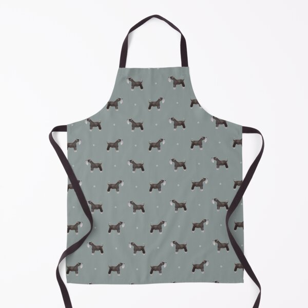 Artikelvorschau, Seitlich zugewandtes Schnauzer-Wiederholungsmuster Dusty Blue entworfen und verkauft von PawsomeGifts.