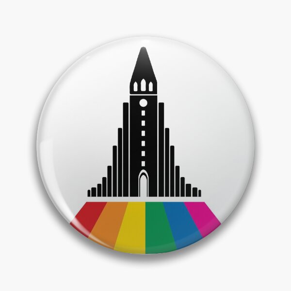 Item preview, Hallgrimskirkja Reykjavik and Rainbow Street designed and sold by Loopyful Design.
