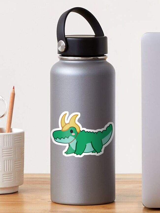 Thumbnail 1 of 3, Sticker, Chibi Alligator Loki designed and sold by Lunarwolfie1234.