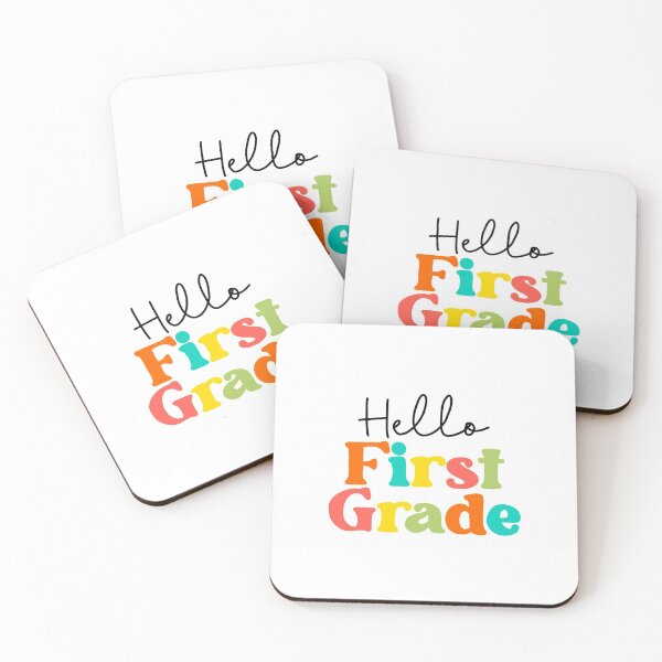 Item preview, hello first grade bright colors designed and sold by AndrewMarieD.