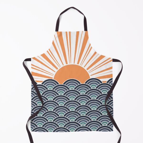 Item preview, Abstract sunset with Seigaiha waves decoration designed and sold by BattaAnastasia.