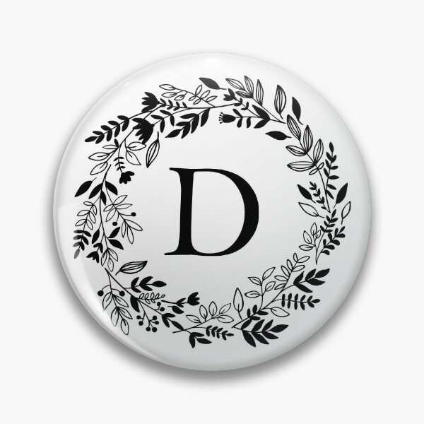 Item preview, Letter D with Floral Wreath - Initial D - Monogram Art designed and sold by thelustrous.