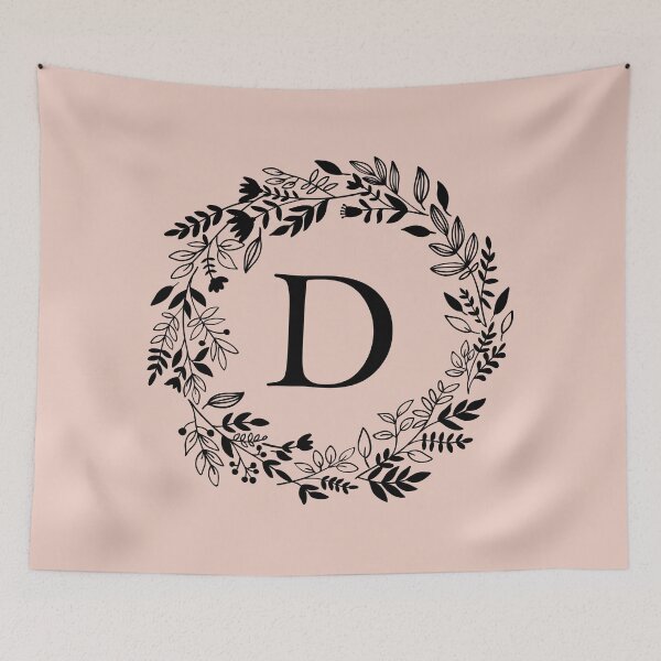 Item preview, Letter D with Floral Wreath - Initial D - Monogram Art designed and sold by thelustrous.