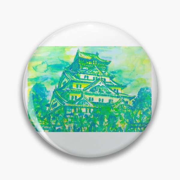 Item preview, OSAKA CASTLE - watercolor painting designed and sold by lautir.