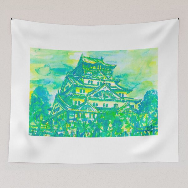 Item preview, OSAKA CASTLE - watercolor painting designed and sold by lautir.