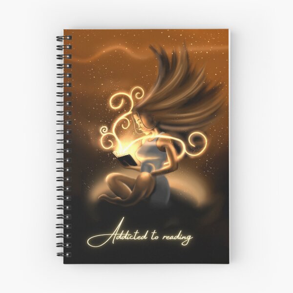 Item preview, Glowing digital drawing "Addicted to reading " designed and sold by MariseGallery.
