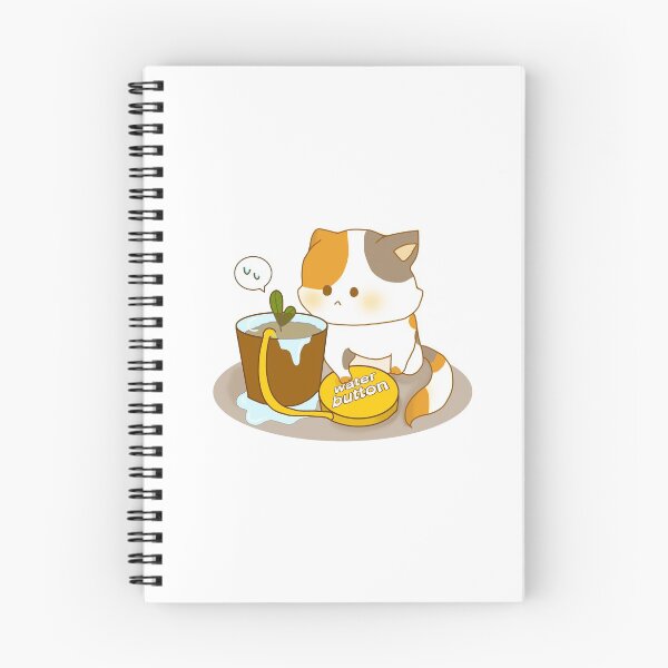 Item preview, calico cat watering plant designed and sold by Faq-Qaf.