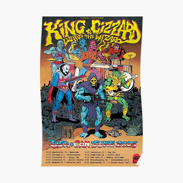 King Gizzard & The Wizard Lizard Tour Poster