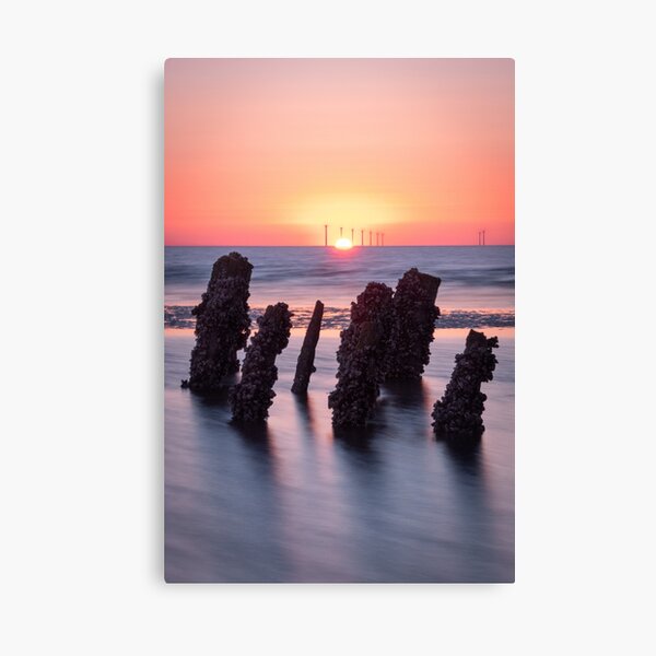 Sunset Pillars at the Hoylake Shipwreck Canvas Print