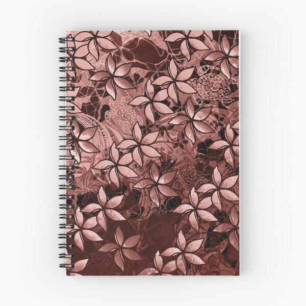 Artikelvorschau, Polynesischer Stammes-Plumeria-Druck mit roter Lava-Tinte entworfen und verkauft von sunnthreads.