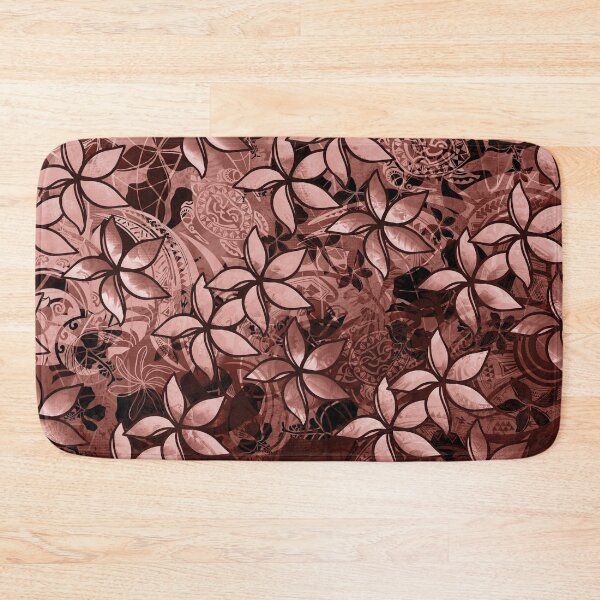 Item preview, Red Lava Ink Polynesian Tribal Plumeria Print designed and sold by sunnthreads.