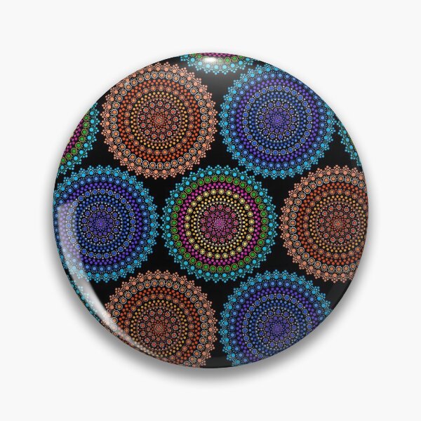Item preview, Aboriginal Art Aborigine Australian Indigenous aboriginal Flag autochthon Bigambul Dots Circle blue orange Day Gift For Mother dotart Sister Painting Mom Mosaic designed and sold by MeryemSpace.